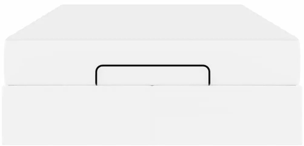 vidaXL Σκελετός κρεβατιού με στρώμα με στρώμα 2 pcs Λευκό PVC