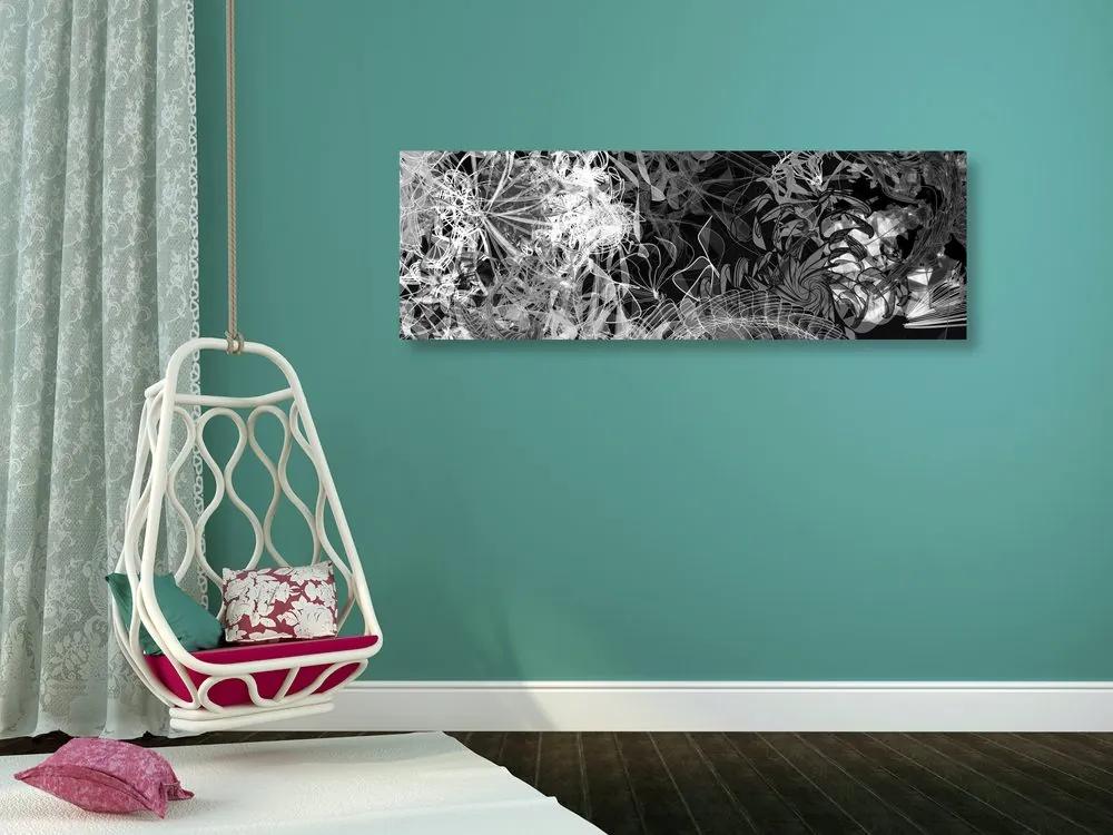 Εικόνα ασπρόμαυρη αφηρημένη τέχνη - 150x50
