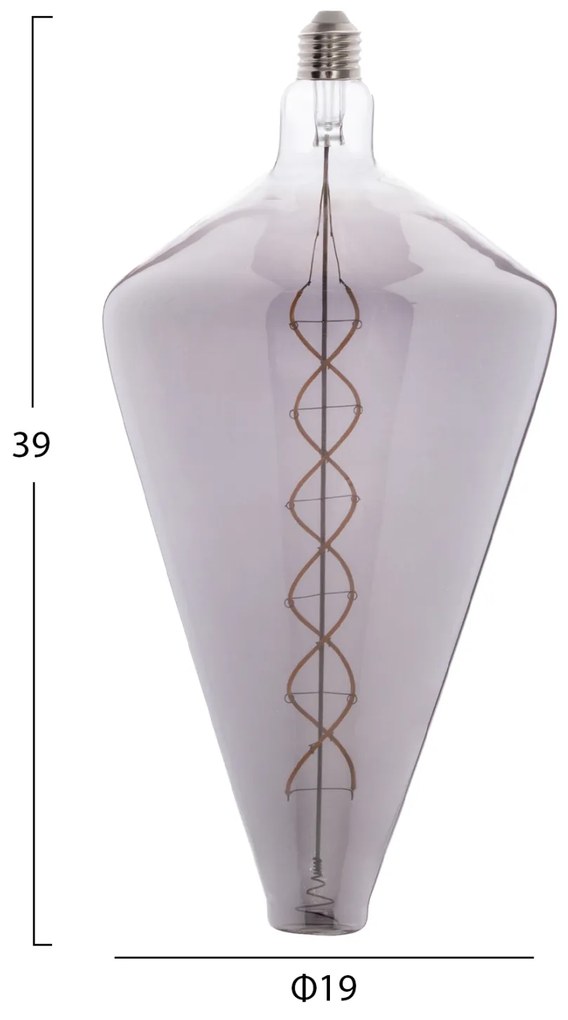 ΛΑΜΠΤΗΡΑΣ LED FILAMENT 8W E27 3000K SMOKE COLOR DIMMABLE  HM4054.03