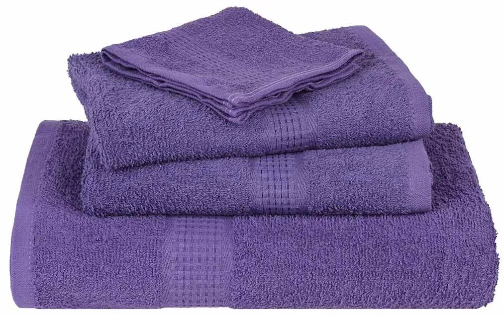 vidaXL Πετσέτες ντους 10 τεμάχια Μοβ 70x140 εκ. 360 γρ/μ² 100% Βαμβ.