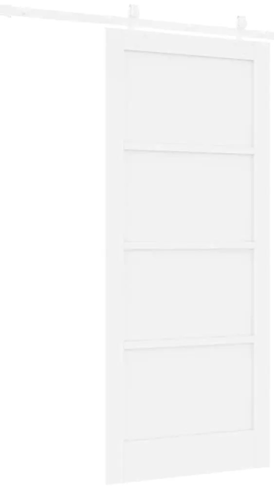 vidaXL Συρόμενη Πόρτα Χειροκίνητος Λευκό 86 x 198.5 cm