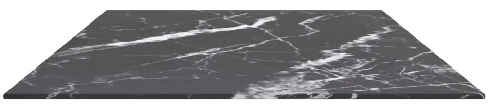 vidaXL Επιφάνεια Τραπεζιού Μαύρη 120x65εκ 8χιλ Ψημ. Γυαλί Μαρμ. Σχέδιο