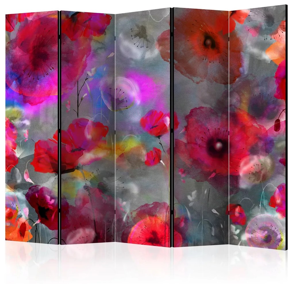 Διαχωριστικό με 5 τμήματα - Painted Poppies II [Room Dividers] 225x172