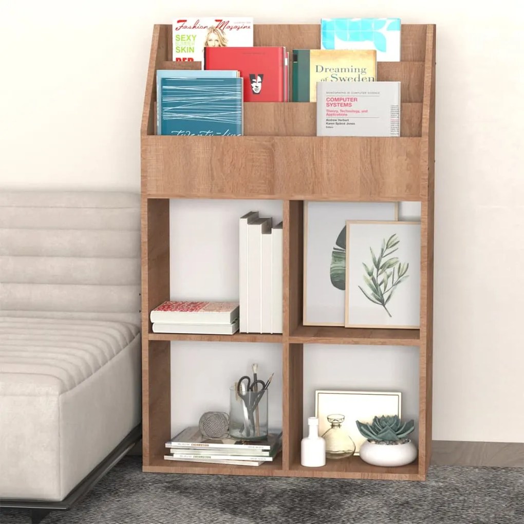 vidaXL Παιδική Ραφιέρα Περιοδικών Sonoma Δρυς 71x30x114εκ Μοριοσανίδα