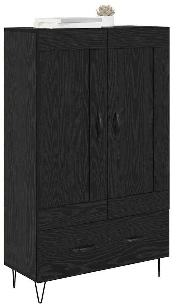 vidaXL Highboard Μαύρη Οξυά 69,5 x 31 x 115 εκ. Επεξεργασμένο ξύλο