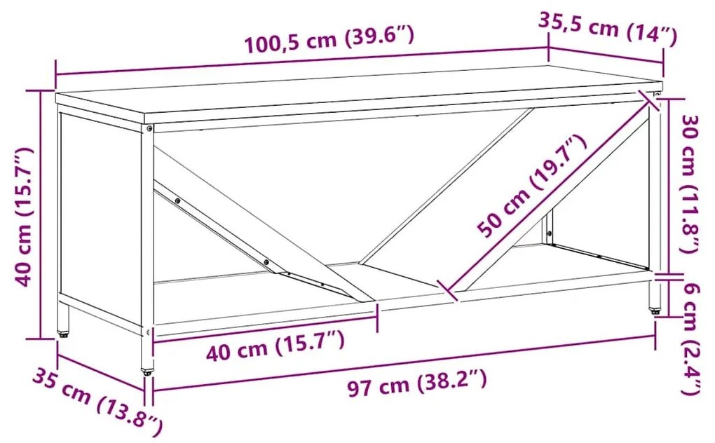 Ράφι για καυσόξυλα με ξύλινη κορυφή 100,5x35,5x40 εκ. - Πράσινο