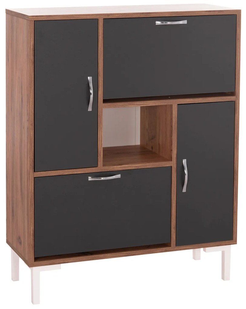 Intrahome ΠΑΠΟΥΤΣΟΘΗΚΗ LILONGWEKUCASABLANCALCASABLANCA_LUMPURERLEYDY .02 ΜΕΛΑΜΙΝΗ ΣΕ ΦΥΣΙΚΟ &amp; ΑΝΘΡΑΚΙ-ΜΑΥΡΑ ΠΟΔΙΑ 85x30x108.5Υεκ intraho-1726489