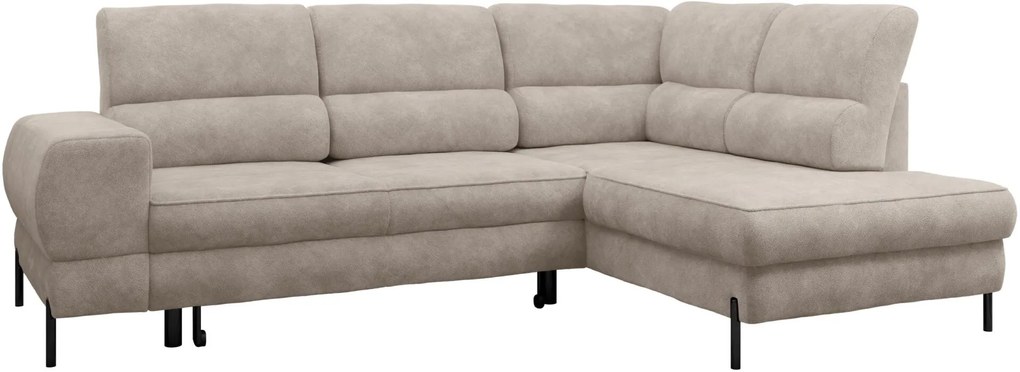 Γωνιακός καναπές Clinton-Cappuccino-Δεξιά - 253.00Χ174.00Χ73.00cm