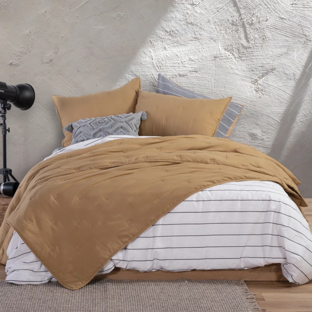 Κουβερλί Ημίδιπλο (180x240) Nef-Nef Homeware Marven Honey