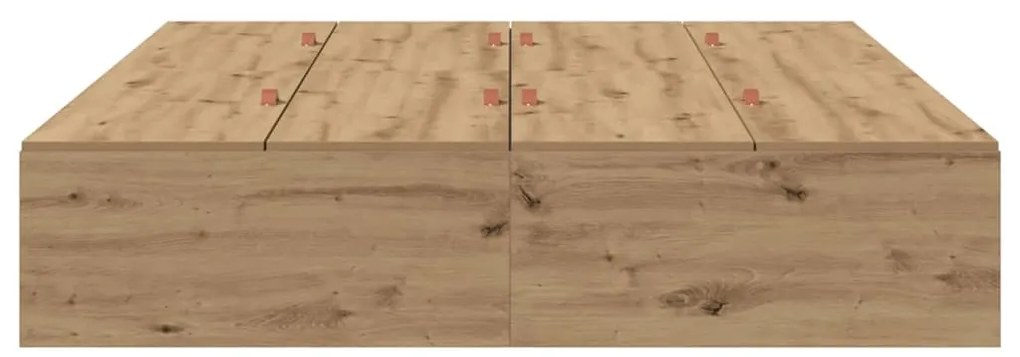 vidaXL Σκελετός Κρεβατιού artisan δρυς 140 x 190 cm Επεξεργασμένο ξύλο