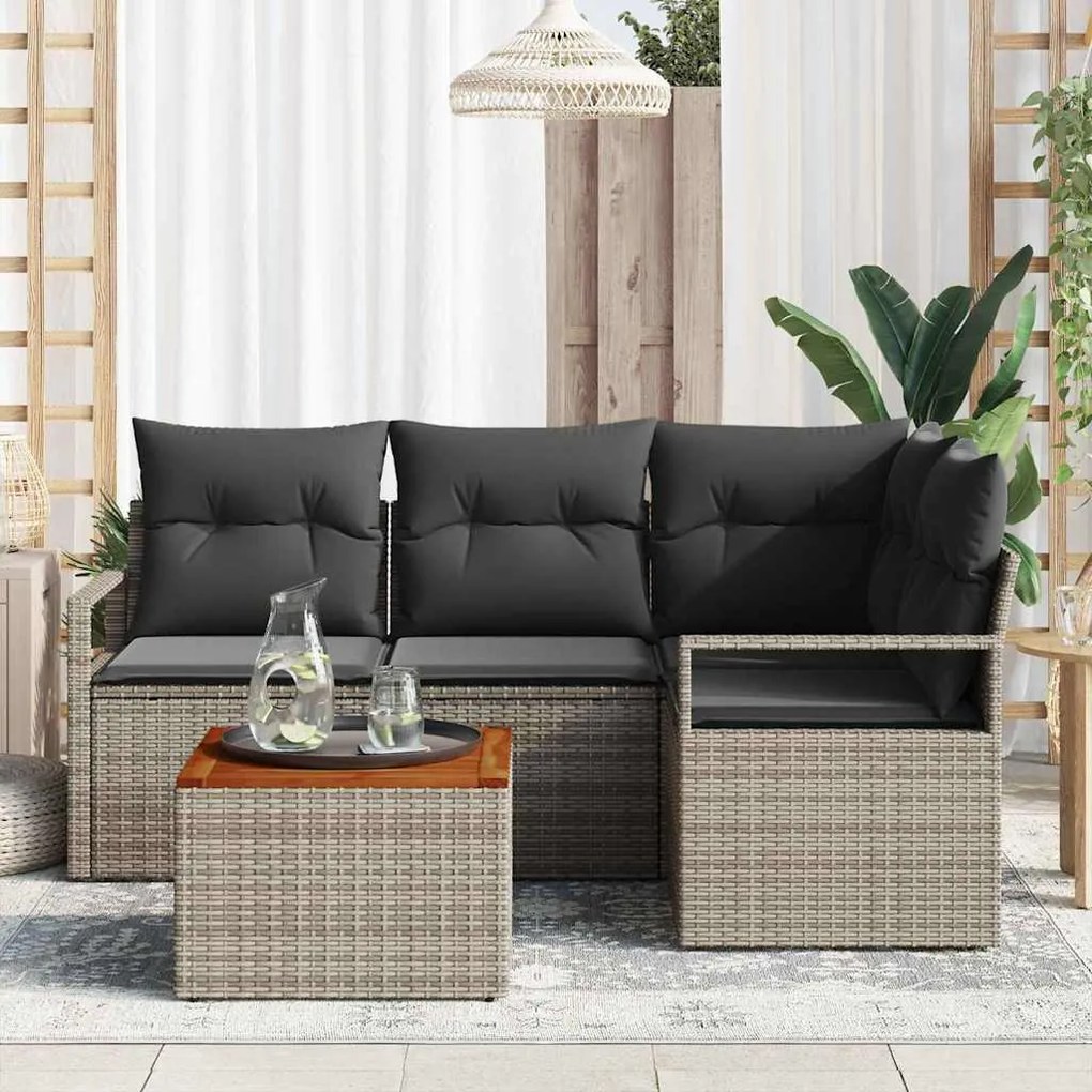 vidaXL Σετ Καναπέ Κήπου 5 pcs Γκρι