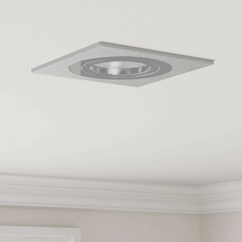 vidaXL Κρυφά Σποτ 24 τεμ Τετράγωνα GU10 Ασημί 91x91 χιλ