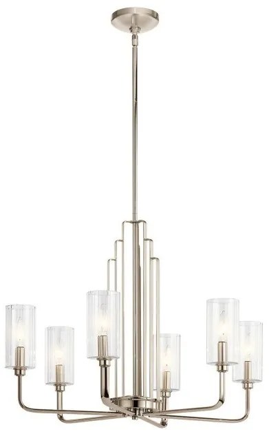 Πολυέλαιος Κρεμαστό Φωτιστικό 6xE14 Kimrose Quintiesse Elstead Lighting-QN-KIMROSE6-PN-Νίκελ Ματ QN-KIMROSE6-PN
