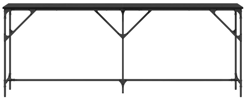 vidaXL Κονσόλα Μαύρη Δρυς 200x29x75 εκ. Επεξεργασμένο Ξύλο