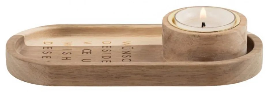Βάση Για Ρεσώ Ξύλινη Wishes RD0090598 16,5x7,5x3,5cm Natural Raeder Wood