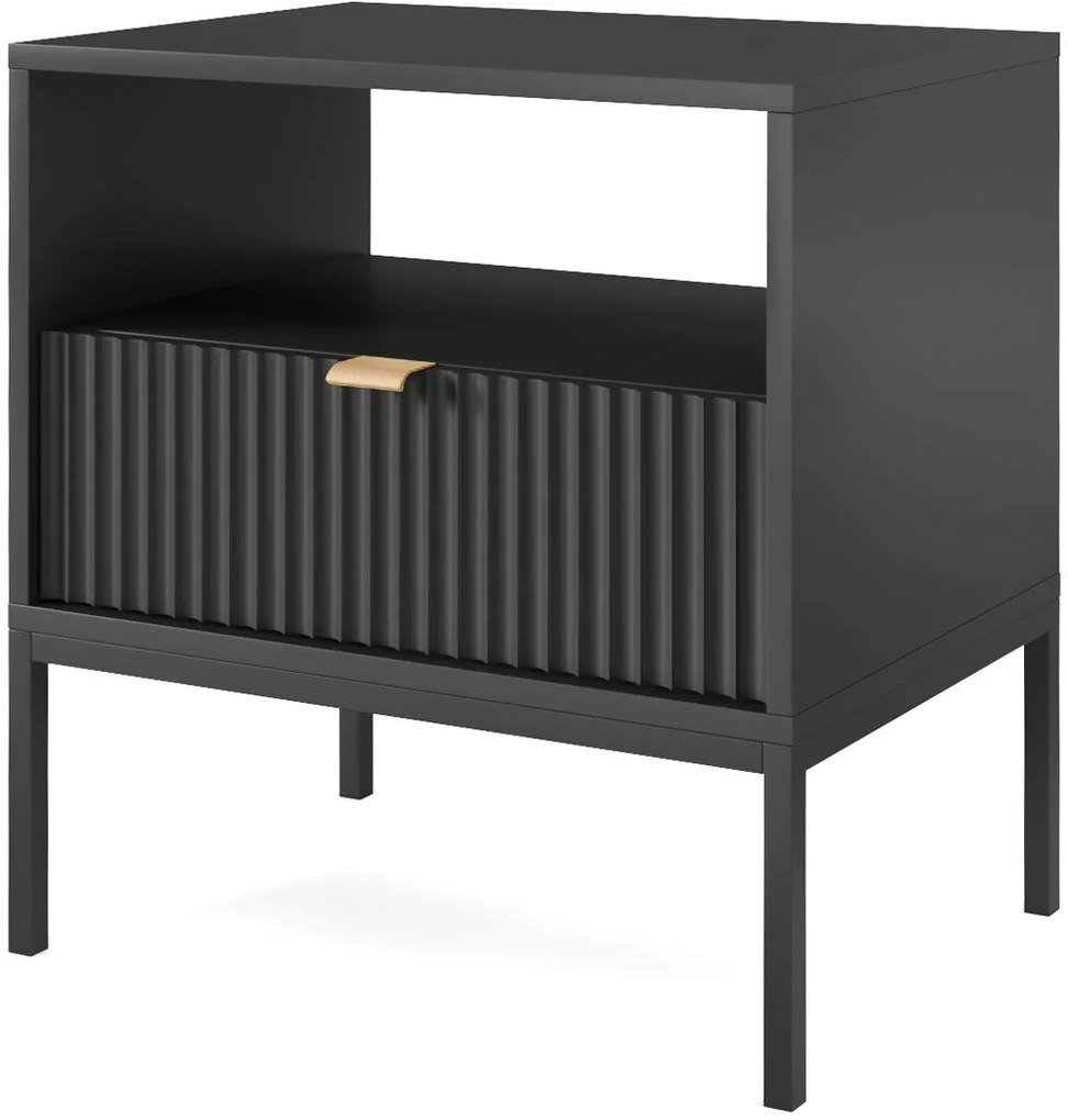 Lh-homefurniture Κομοδίνο Nova Ανθρακί  54x56x39cm P_Nova_11_CZ_b