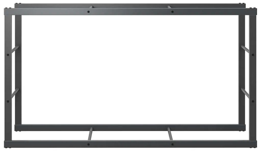 vidaXL Ράφι Καυσόξυλων Μαύρο 110x30x61 εκ. Ατσάλινο