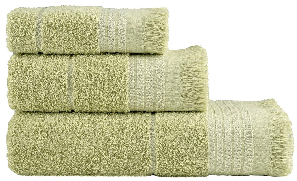 Σετ Πετσέτες (30x50 + 50x90 + 70x140) Plush - Olive Green 5206482143630