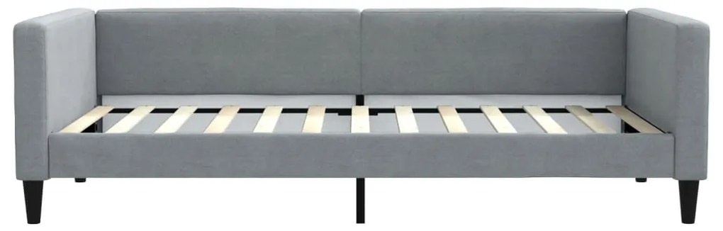 vidaXL Καναπές Κρεβάτι με Στρώμα Ανοιχτό Γκρι 100 x 200 εκ. Υφασμάτινο