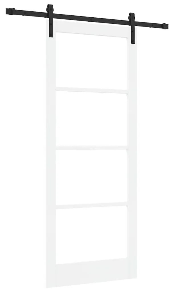 vidaXL Συρόμενη Πόρτα ORKDAL Λευκό 86 x 211 cm Ξύλο και μέταλλο