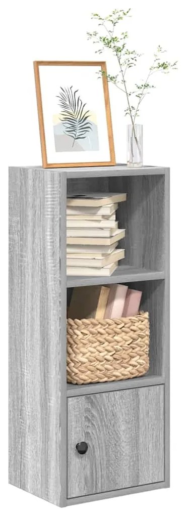 Βιβλιοθήκη Γκρι Sonoma 31x24x77 εκ. από Επεξεργ. Ξύλο