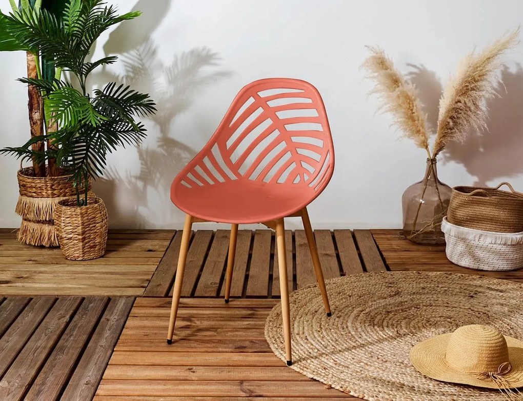 Καρέκλα κήπου Alameda Home Deco Factory με διαστάσεις 52.3x53.3x83.4cm - Terracotta