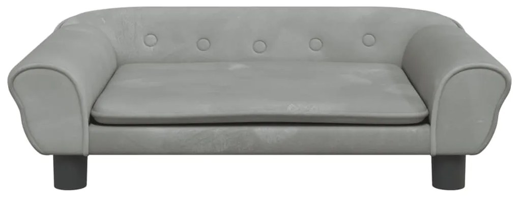 vidaXL Καναπές Παιδικός Ανοιχτό Γκρι 70 x 45 x 26 εκ. από Βελούδο
