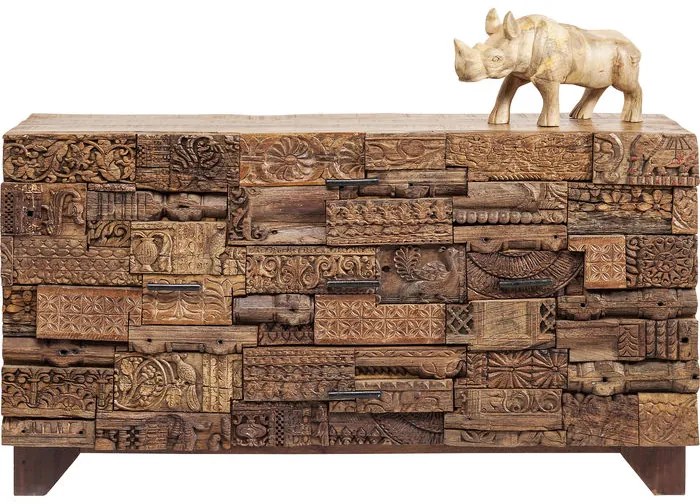 Μπουφές Shanti Surprise Puzzle Ξύλο Καφέ 160x42x90εκ - Καφέ