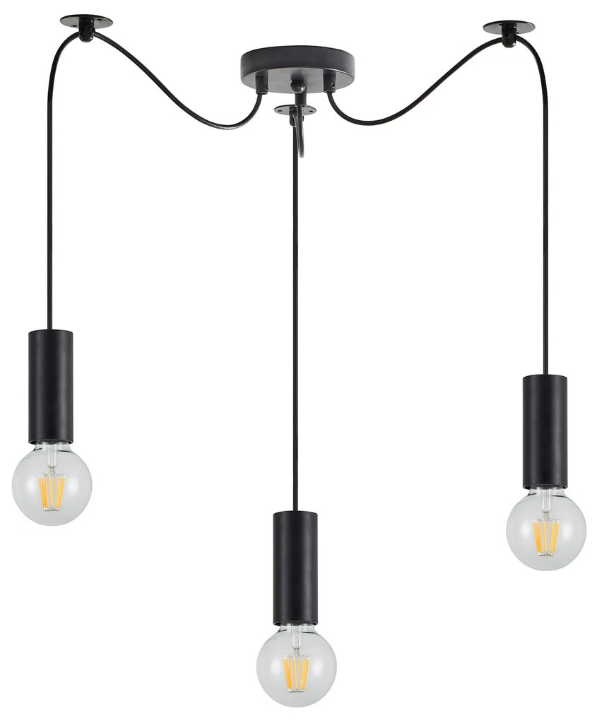 Φωτιστικό Οροφής  SE21-BL-4-BL3 ADEPT TUBE Black Pendant+ - 51W - 100W - 77-8478