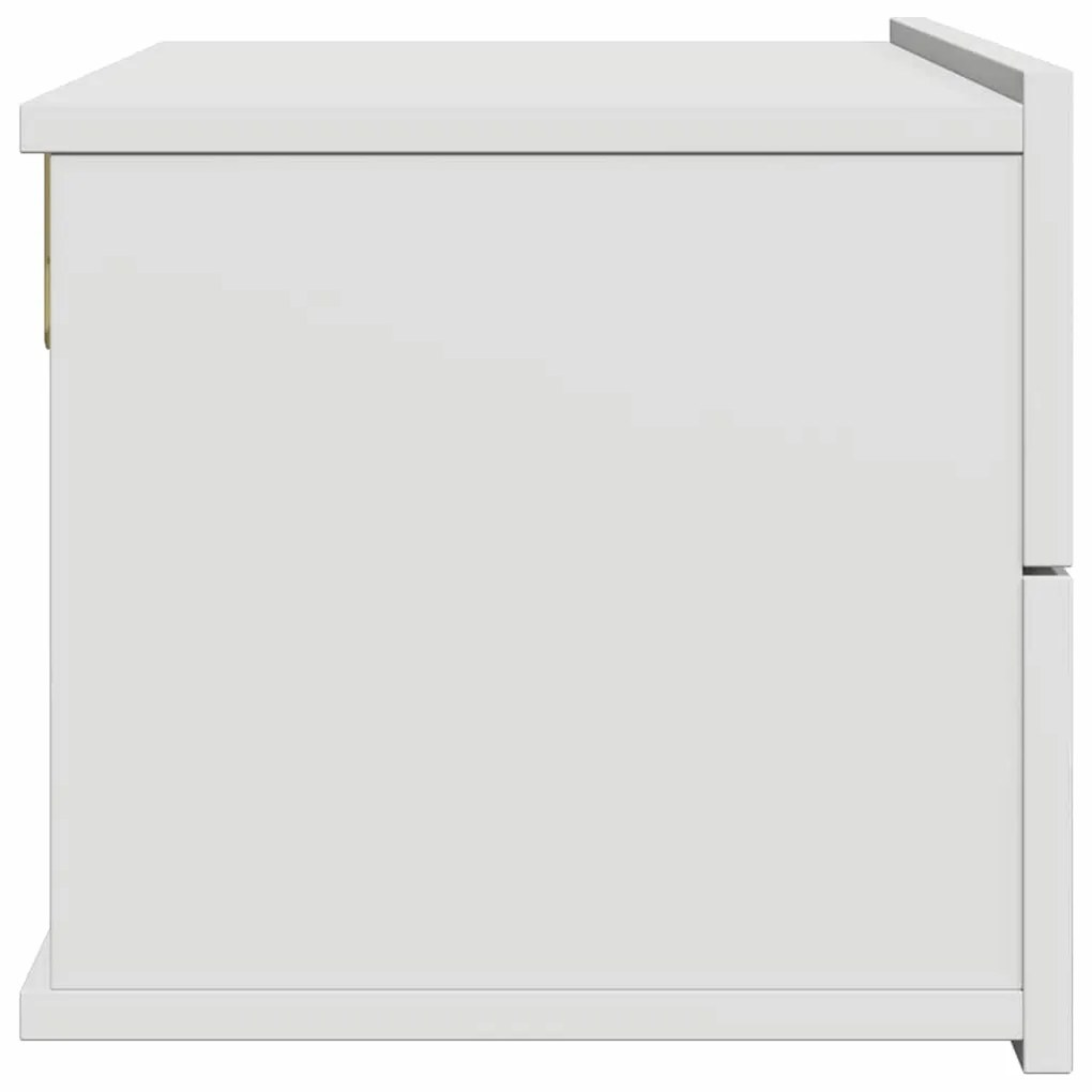 vidaXL Κομοδίνο Λευκό 40 x 30 x 30 εκ. από Επεξ. Ξύλο