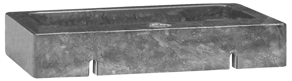 vidaXL Νιπτήρας Επιτοίχιος Γκρι 38 x 24 x 6,5 εκ. Μαρμάρινος