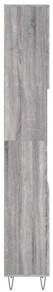 vidaXL Ντουλάπι Μπάνιου Γκρι Sonoma 30x30x190 εκ. Επεξεργασμένο Ξύλο