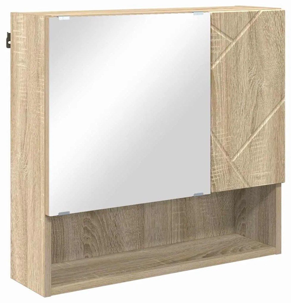 vidaXL Σετ Επίπλων Μπάνιου με πόρτα 4 pcs Sonoma Δρυς 61 x 35 x 64 εκ.