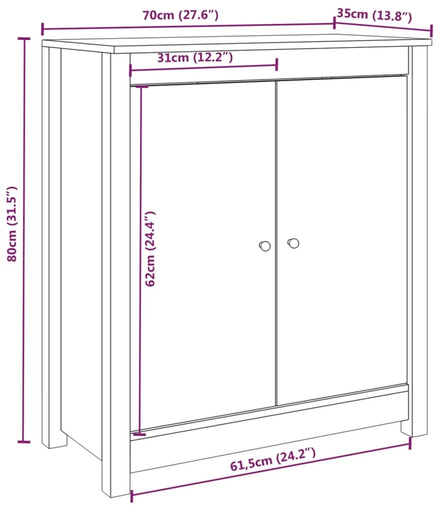 ΝΤΟΥΛΑΠΙ ΜΑΥΡΟ 70 X 35 X 80 ΕΚ. ΑΠΟ ΜΑΣΙΦ ΞΥΛΟ ΠΕΥΚΟΥ 813723