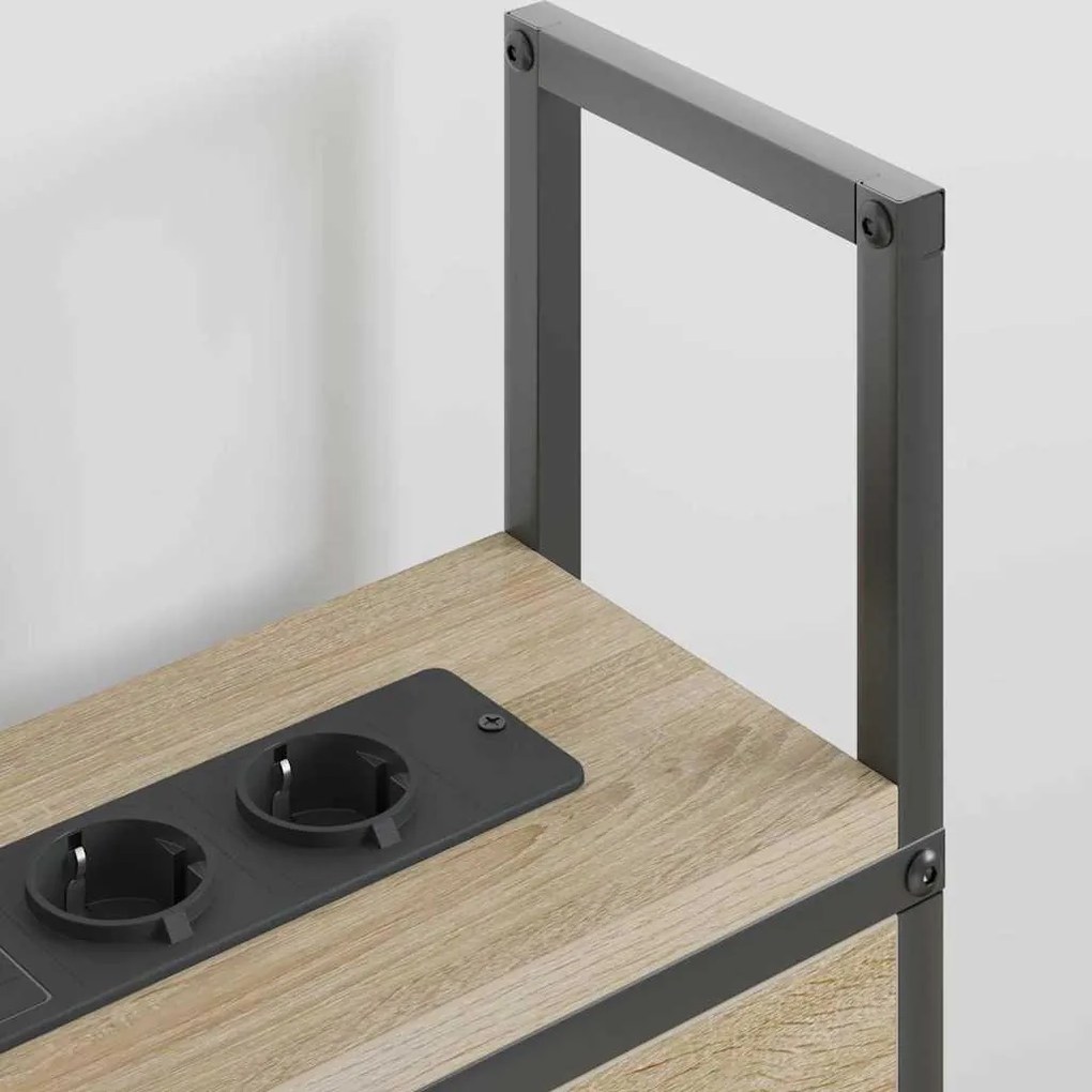 vidaXL Κεφαλάρι Αποθήκης Sonoma Δρυς 135 cm Επεξεργασμένο ξύλο