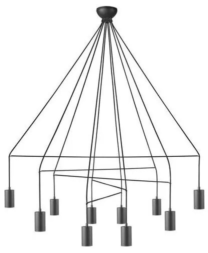 Φωτιστικό κρεμαστό δεκάφωτο Imbria Black ατσάλινο μαύρο Nowodvorski 9680 Μαύρο