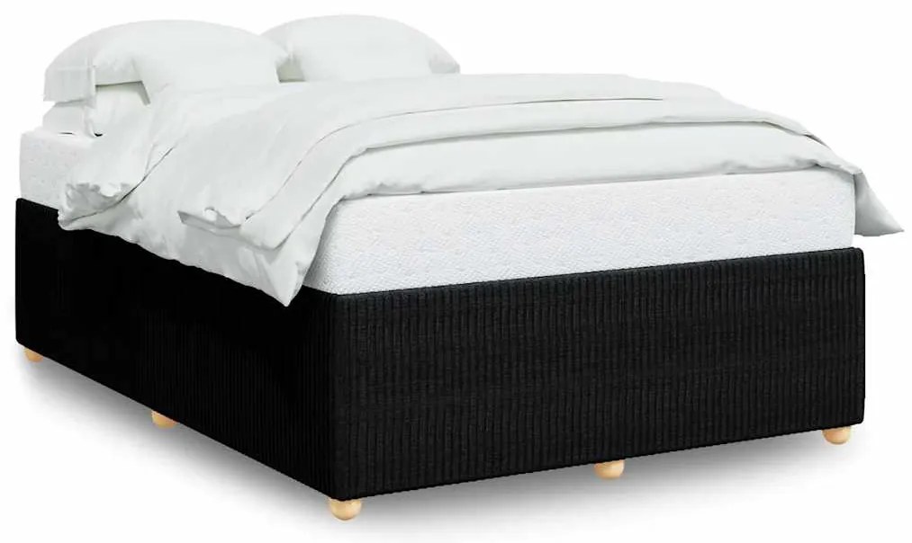 vidaXL Σκελετός Κρεβατιού Χωρίς Στρώμα Μαύρο 160x200 εκ.Υφασμάτινο