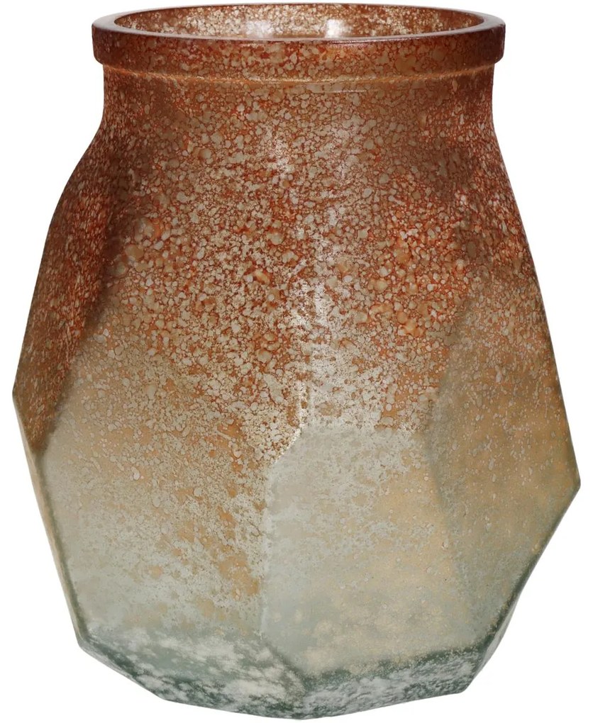 Βάζο ArteLibre Ώχρα Ανακυκλωμένο Γυαλί 17x17x19cm-05150847