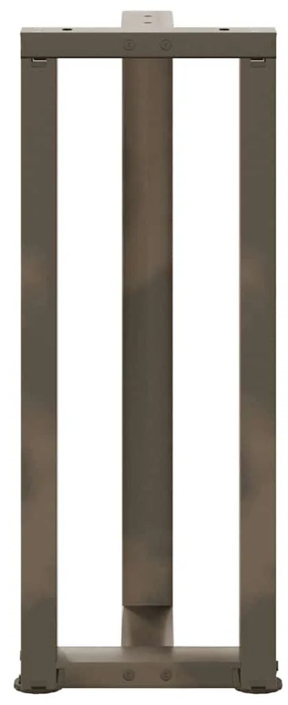 vidaXL Πόδια Κονσόλας σε Σχήμα Τ, 2 τεμ. Μαύρο 25x28x(72-73) εκ. Ατσάλι