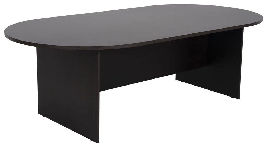 CONFERENCE OVAL DESK SIENNA  MELAMINE IN WENGE 240x120x75Hcm.