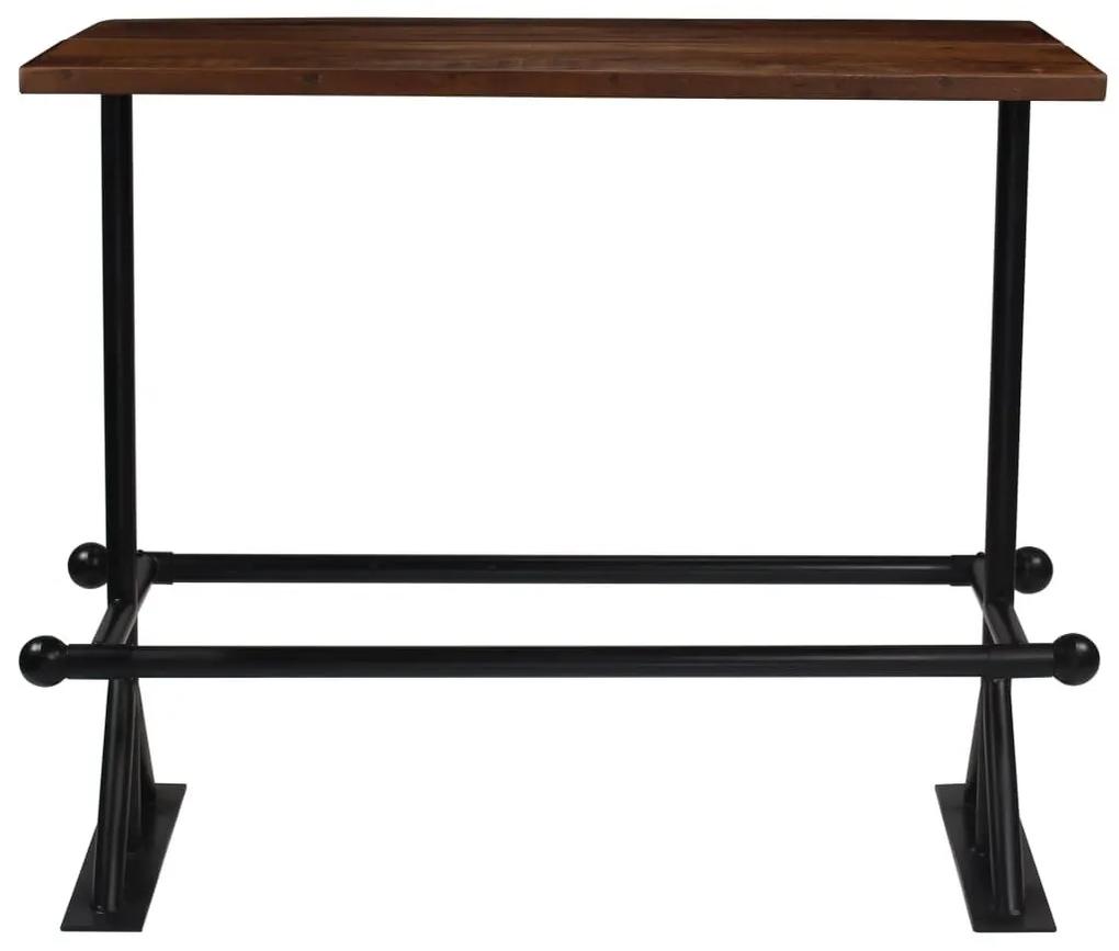 Τραπέζι Μπαρ Σκούρο Καφέ 150x70x107 εκ. Μασίφ Ανακυκλωμένο Ξύλο - Καφέ