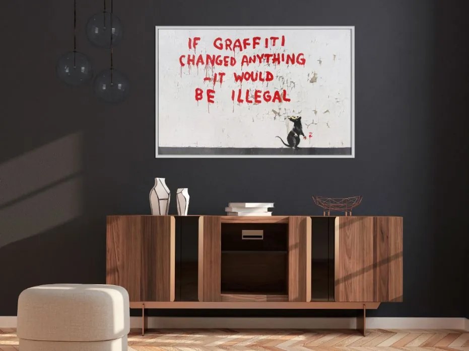 Αφίσα - Banksy: If Graffiti Changed Anything - 30x20 - Χρυσό - Με πασπαρτού