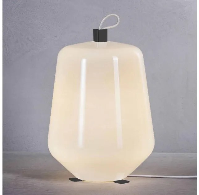 Επιτραπέζιο Φωτιστικό LED 8W Dimmer Φυσητό Γυαλί Μέταλλο Μαύρο Luisa T1 Prandina-1C50000113501-Λευκό 1C50000113501