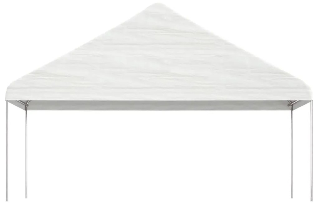 vidaXL Κιόσκι με Τέντα Λευκό 5,88 x 2,23 x 3,75 μ. από Πολυαιθυλένιο