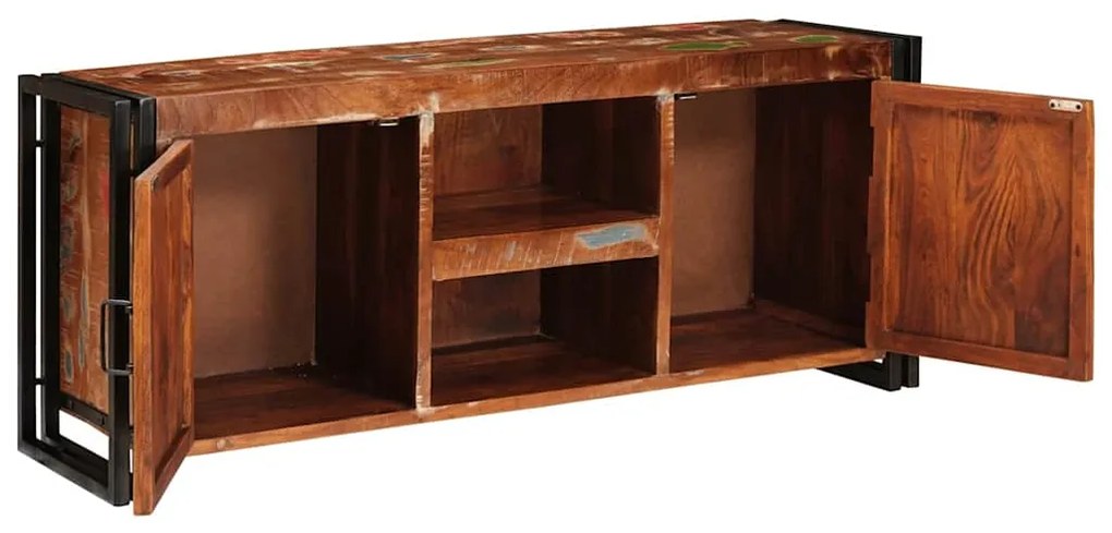 vidaXL Ντουλάπι TV Πολύχρωμο 120 x 30 x 50 cm Μασίφ ανακυκλωμένο ξύλο