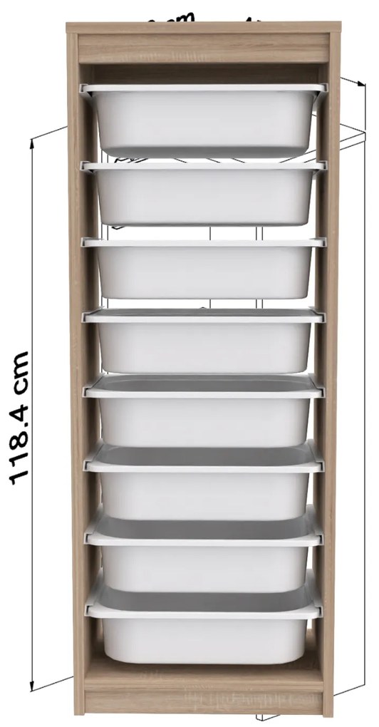 ΣΥΡΤΑΡΙΕΡΑ SANI HM18201.03 ΜΕΛΑΜΙΝΗ SONAMA-ΛΕΥΚΑ ΣΥΡΤΑΡΙΑ P.E. 45,5x29,6x118,5Υεκ