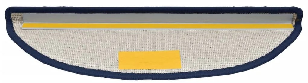 vidaXL Πατάκια Σκαλιών 15 τεμ. Μπλε Ημίστρογγυλά 56x17x3 εκ.