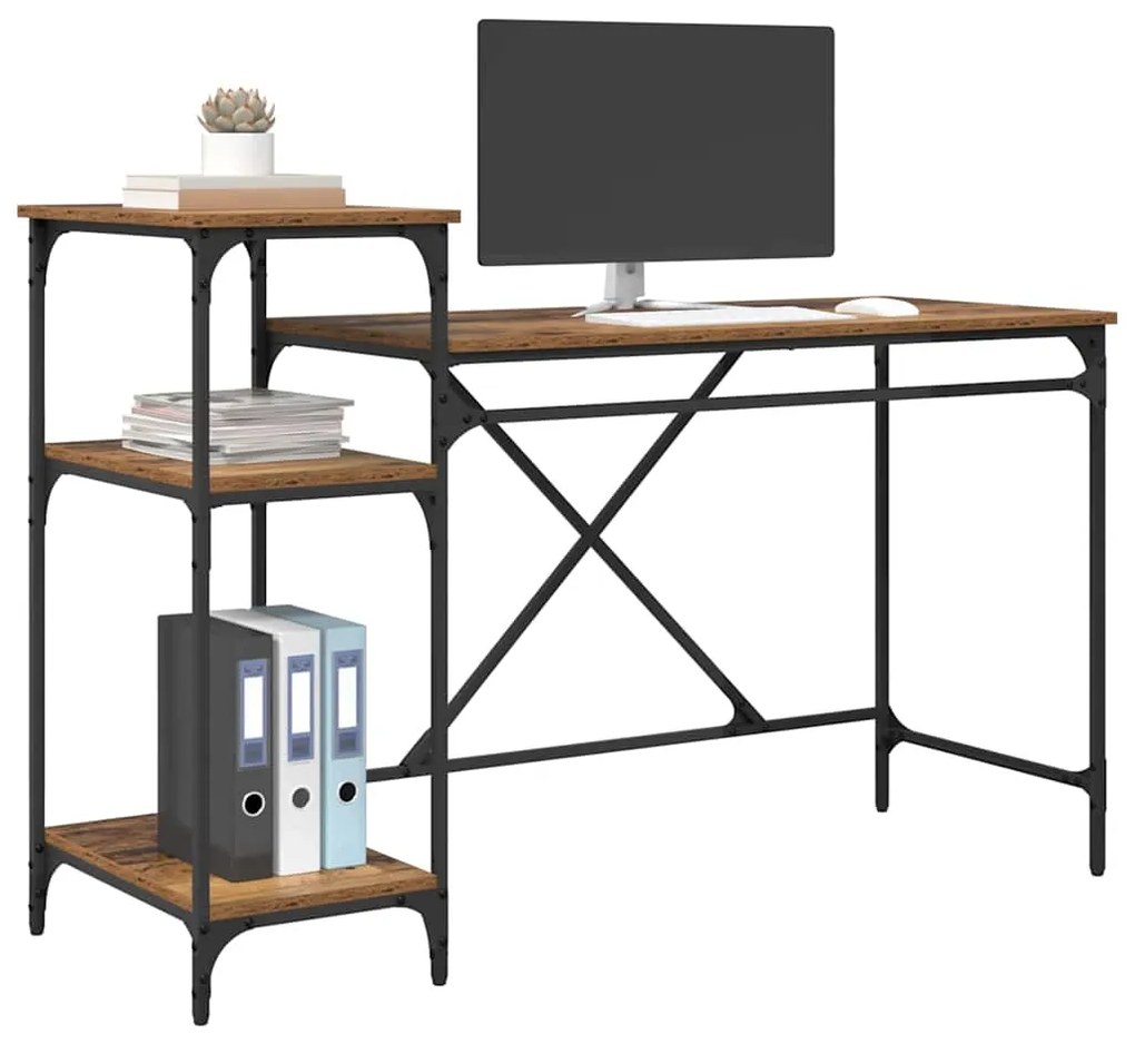 vidaXL Γραφείο Παλιό Ξύλο 135 x 50 x 90 cm Επεξεργασμένο ξύλο