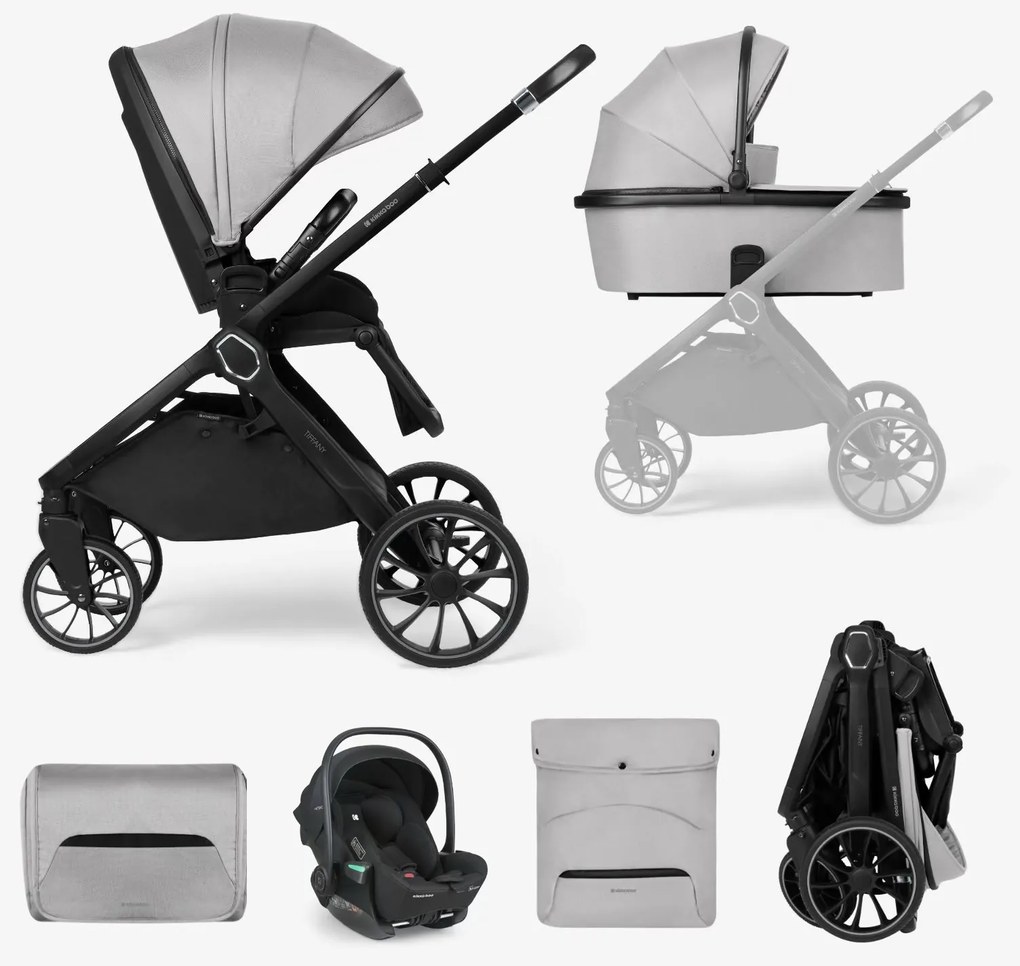 KIKKA BOO ΠΟΛΥΚΑΡΟΤΣΙ 3 ΣΕ 1 ΜΕ ΚΑΛΑΘΟΥΝΑ ΚΑΙ ΚΑΘΙΣΜΑ ΑΥΤΟΚΙΝΗΤΟΥ TIFFANY LIGHT GREY 31001020152-3