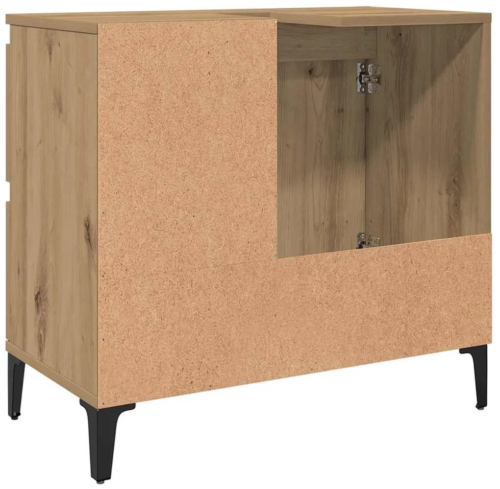 vidaXL Ντουλάπι Νιπτήρα Αρτισιανή Δρυς 65x33x60 εκ. Επεξ. Ξύλο